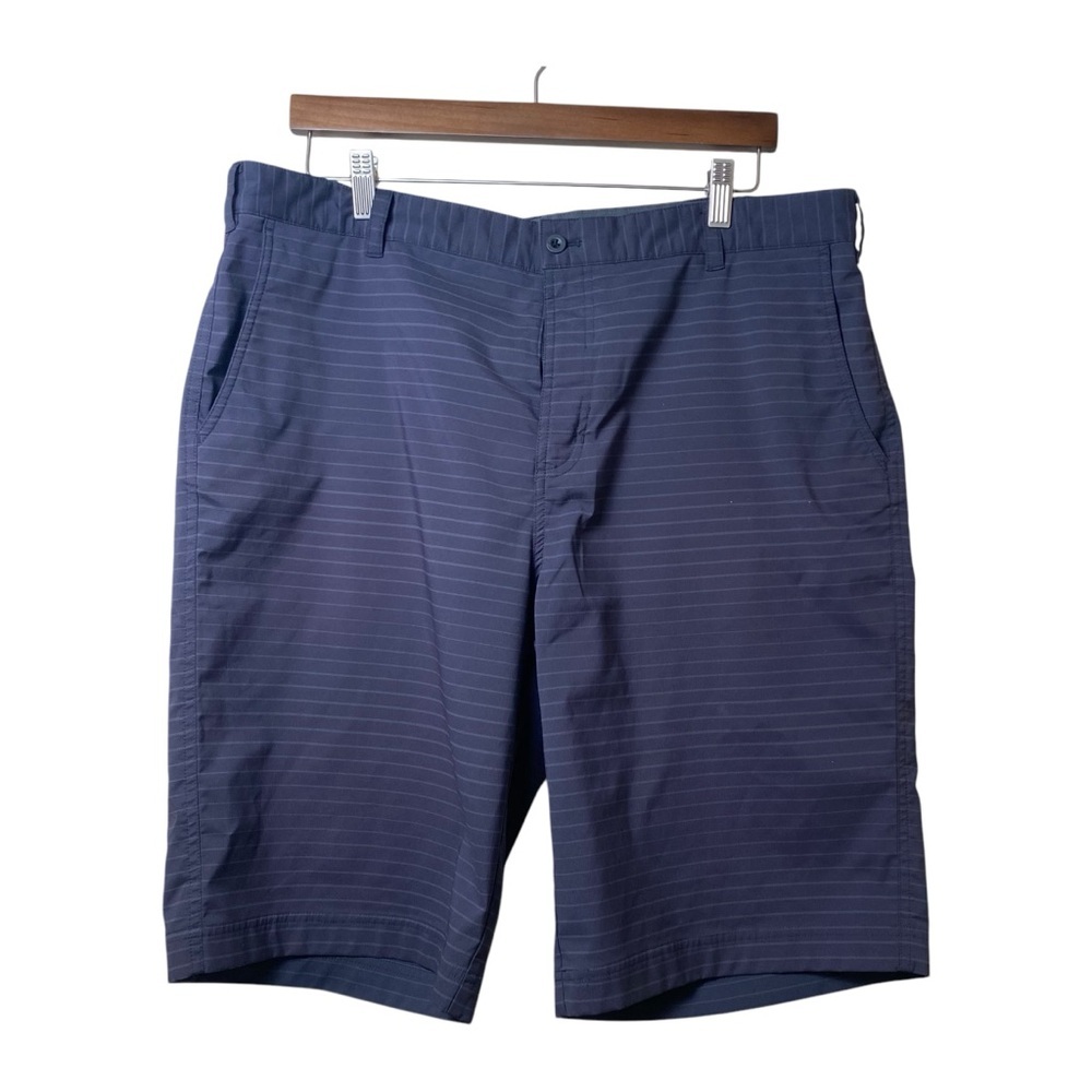 Nike Golf Tour Performance Dri-Fit Black and Grey Striped Shorts, 38